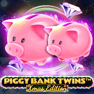 Piggy Bank Twins Xmas